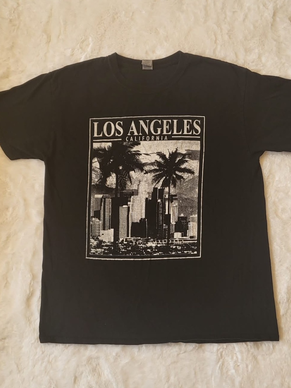 Los Angeles Graphic Crew Neck T‑Shirt - Black